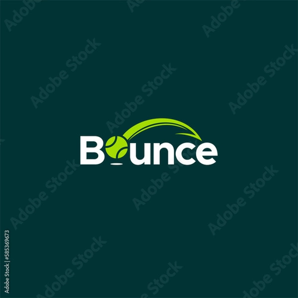 Obraz Bounce Typography Logo using tennis ball