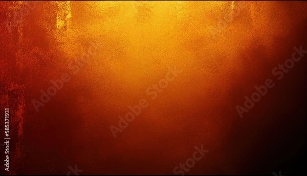 Fototapeta Dirty orange grunge abstract background texture, old rough wall pattern backdrop