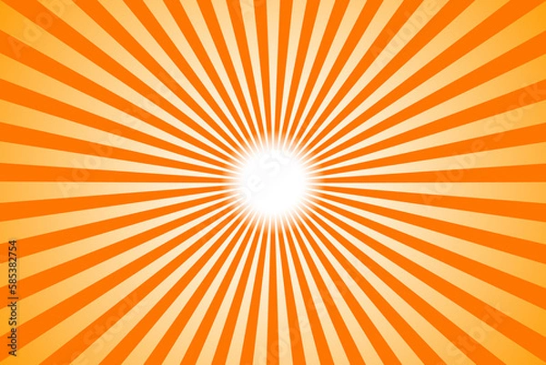 Obraz Textured orange background with concentration lines.