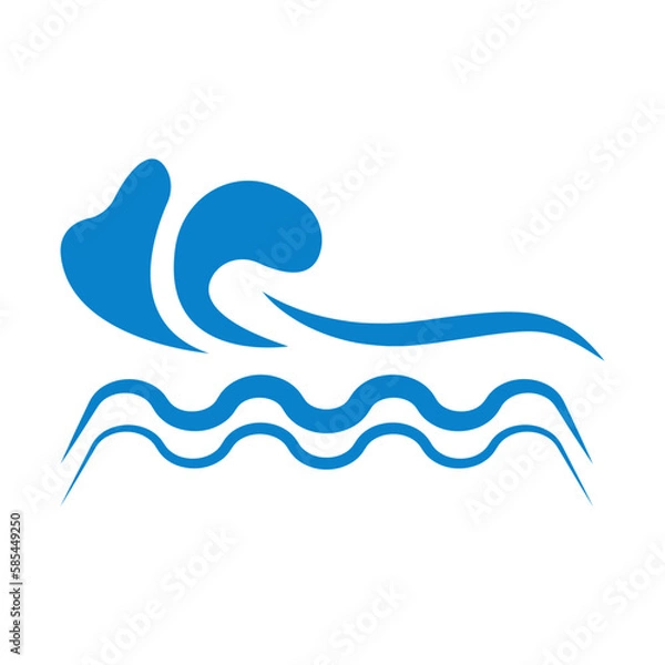 Fototapeta wave icon illustration vector