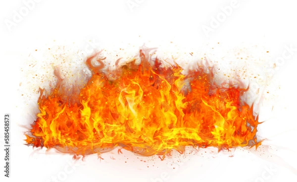 Obraz Fire flame on transparent background.