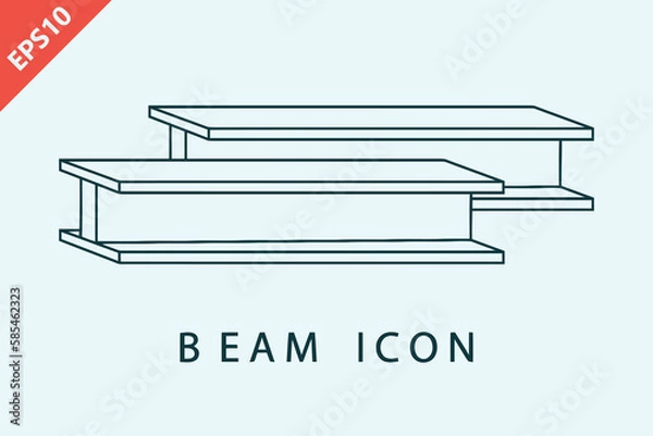 Obraz beam construction icon design vector flat isolated illustration