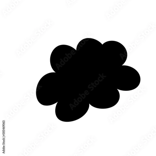 Fototapeta Thought bubble thinking cloud line art vector icon