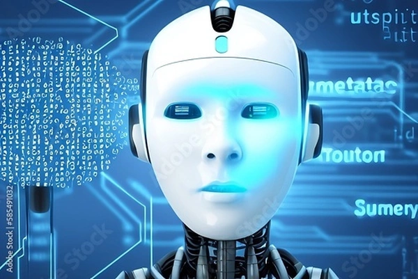Fototapeta Created by AI, Technology, The people that appear in some images do not exist, they were created by AI