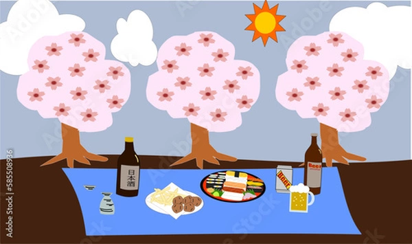 Obraz お花見人物なし