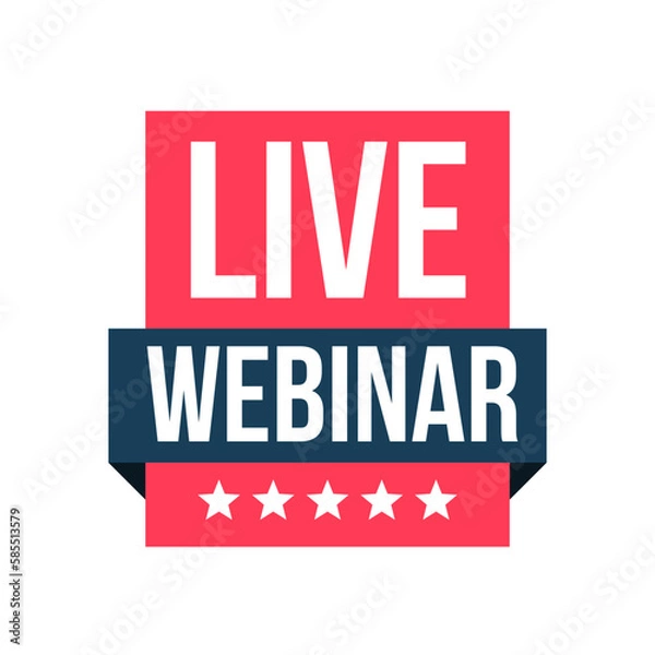Obraz Live Webinar Isolated Vector Icon