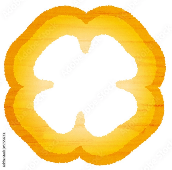 Obraz 水彩風 スライスしたパプリカ