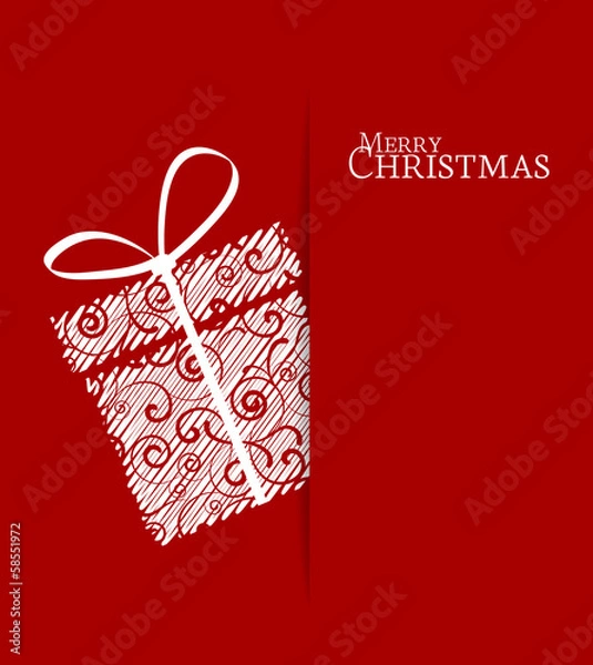 Obraz prezent świąteczny