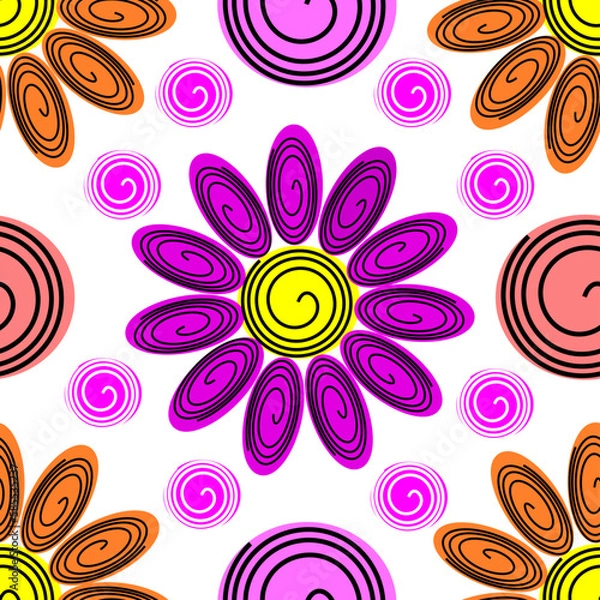 Fototapeta Abstract Seamless Floral Vector Pattern