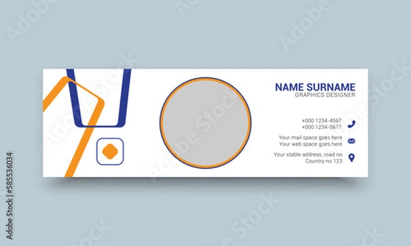 Fototapeta Email signature personal and social web banner template
