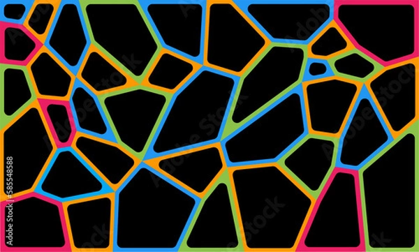 Obraz abstract voronoi pattern grid lines texture background,geometric element for decoration
background layer.