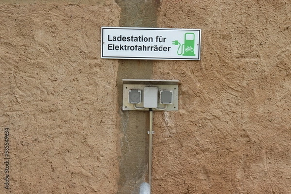 Obraz Ladestation für Elektrofahrräder. 