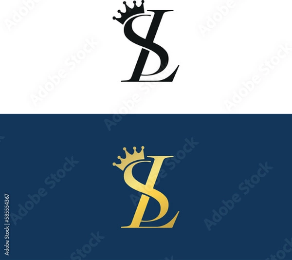 Obraz SL, LS, Letter Logo Alphabet Creative Initial