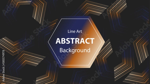 Obraz Abstract Line Art Geometric Background Design