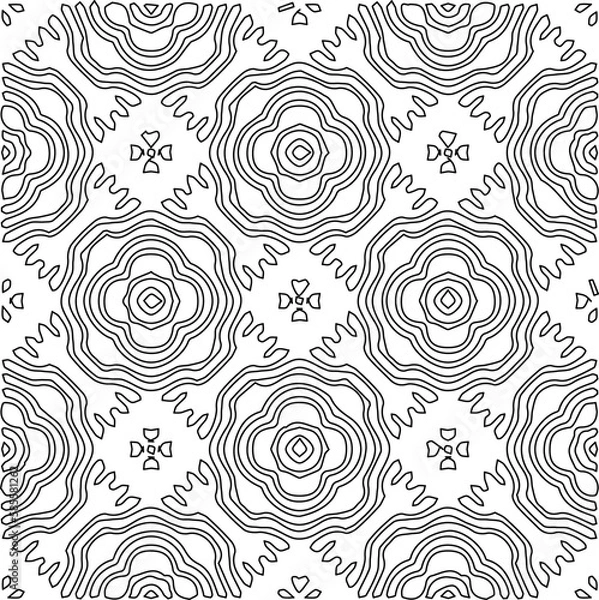 Fototapeta Striped geometric patterns. Digital design.Black and white pattern for web page, textures, card, poster, fabric, textile.