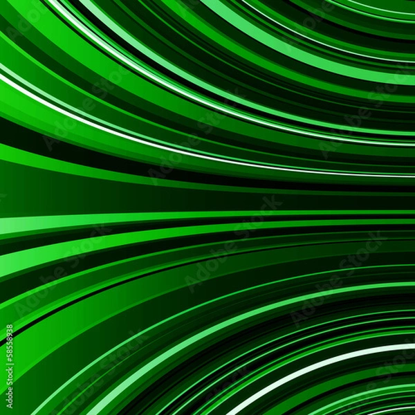 Obraz Abstract warped green stripes colorful background