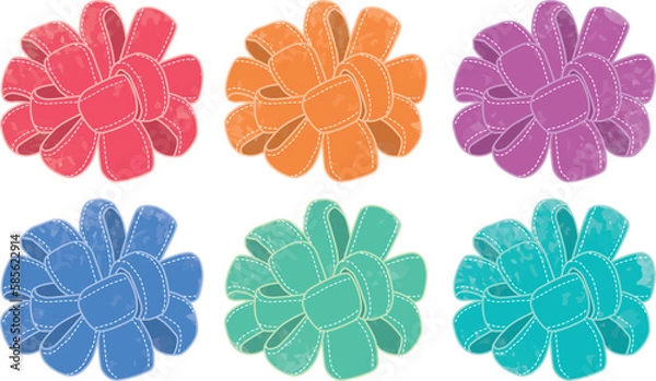 Obraz 水彩風リボンのイラスト