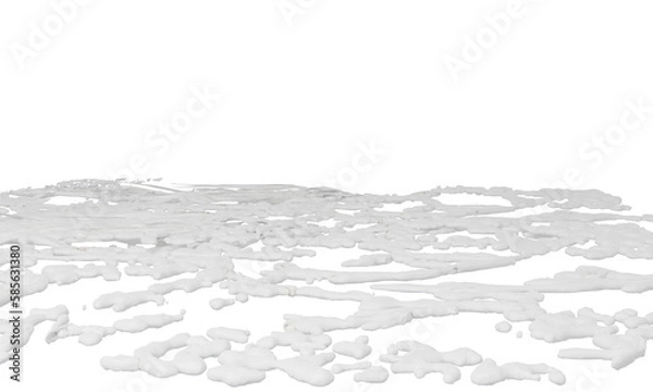 Fototapeta 3D rendering Landscape. COLD LIGHT BACKGROUND, FROSTY WINTER. snow floor on blue background. Minimal winter season. PNG