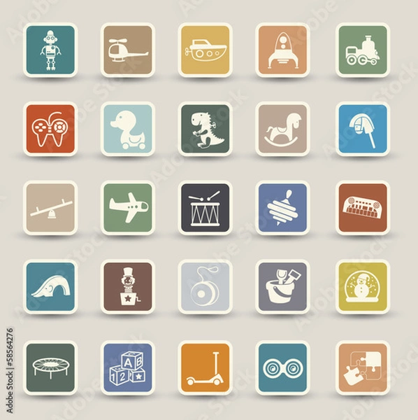 Fototapeta Toys icon vector 