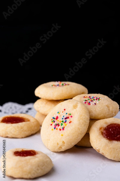 Obraz The polvoron or mantecado is a cake, generally small, made of flour.