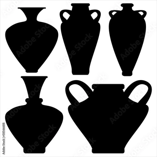 Obraz vases icons isolated on white background