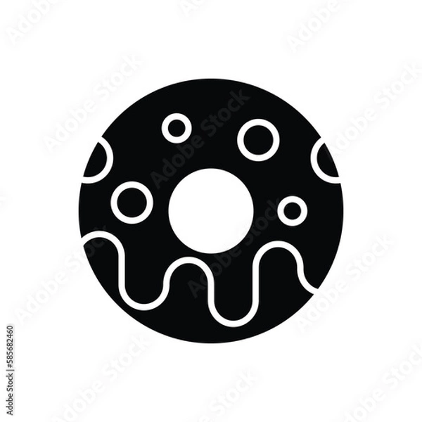 Fototapeta donut icon vector design template simple and modern