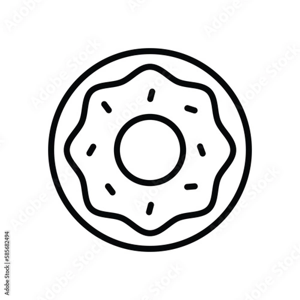 Fototapeta donut icon vector design template simple and modern