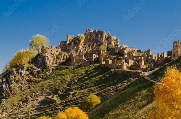 Obraz Abandoned ancient village in Caucasus mountains
