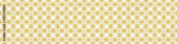 Fototapeta Seamless gold pattern on a white background. Golden weave. Illustration for backgrounds, banners, advertising and creative design