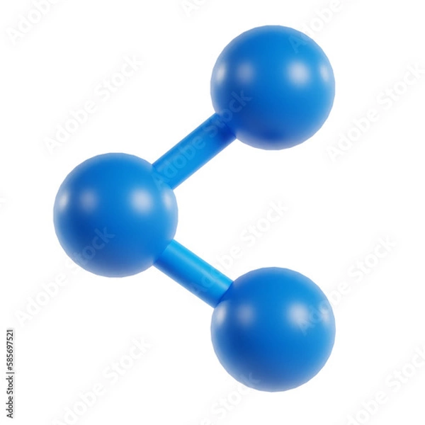 Fototapeta structure molecule 3d render