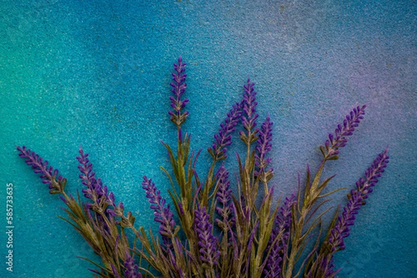 Obraz Easter decoration with eggs and lavender .