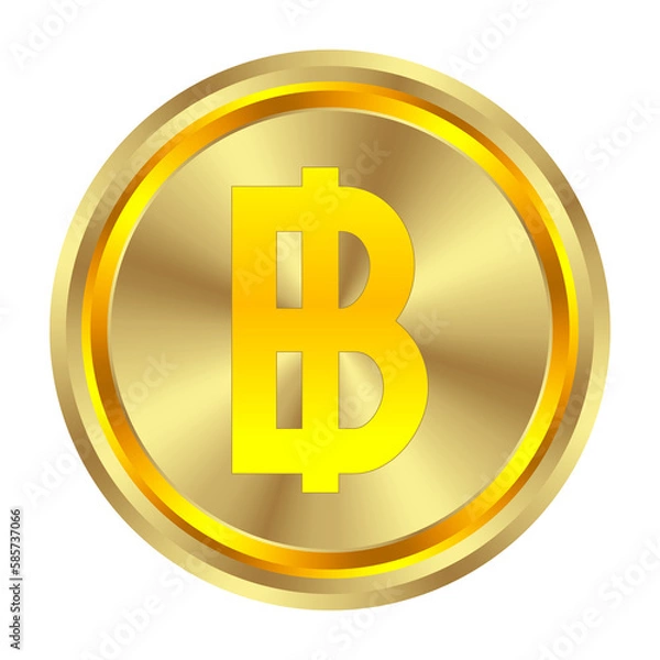 Fototapeta gold coin currency, realistic and luxurious gold coin treasure concept. 3d vector illustration