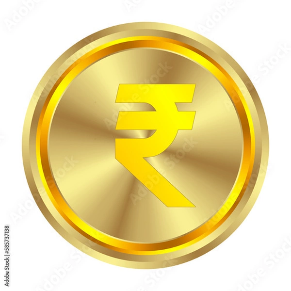 Fototapeta gold coin currency, realistic and luxurious gold coin treasure concept. 3d vector illustration