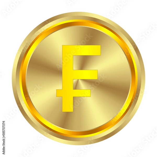 Fototapeta gold coin currency, realistic and luxurious gold coin treasure concept. 3d vector illustration