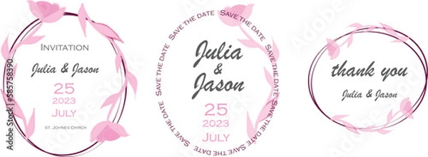 Obraz Invitation frame with floral ornament