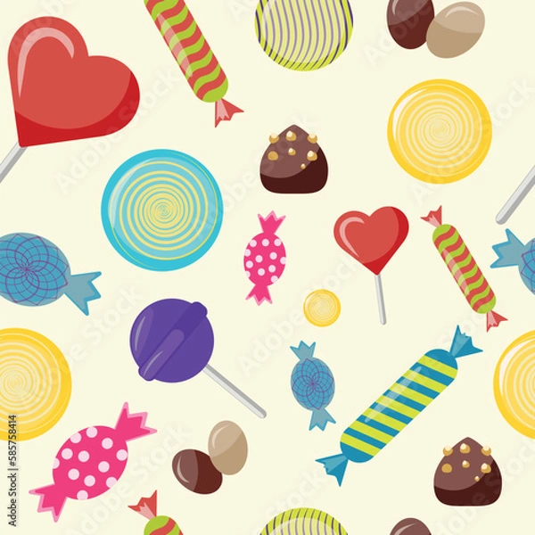 Obraz Seamless pattern with candies