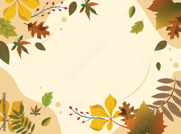 Obraz Frame in fall leaves theme