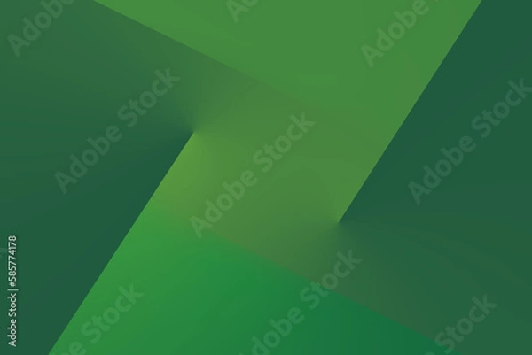 Fototapeta Green modern pattern for design. Geometric shape. Triangles, diagonal lines with Gradient.