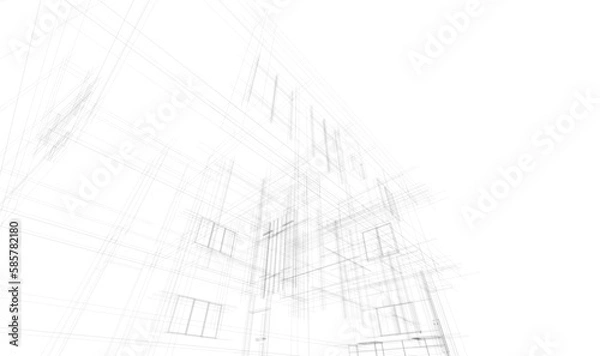 Fototapeta sketch of building