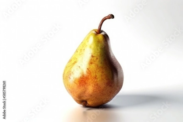 Fototapeta pear on white background generative ai