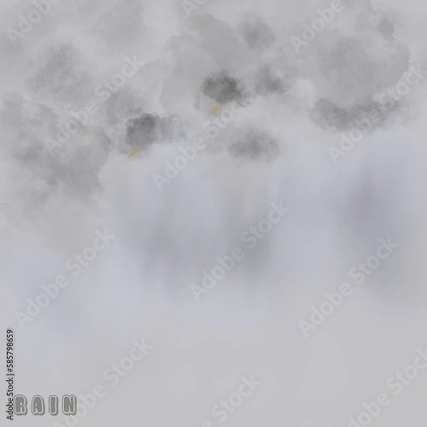 Obraz white background in the rain