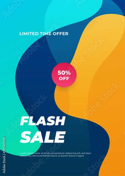 Obraz 3D style Shopping day Sale banner template design for web or social media.