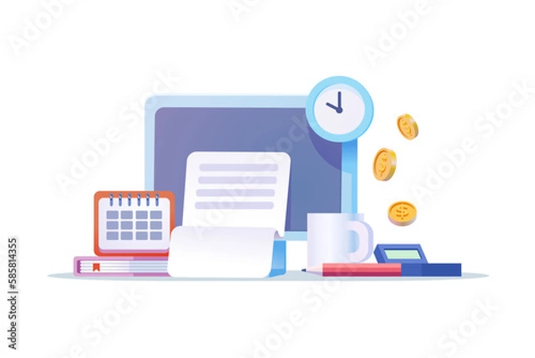 Obraz Payroll concept vector illustration