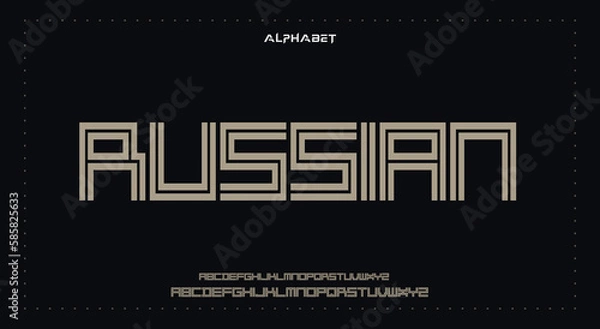 Fototapeta Abstract Fashion Best font alphabet. Minimal modern urban fonts for logo, brand, fashion, Heading etc. Typography typeface uppercase lowercase and number. vector illustration full Premium look