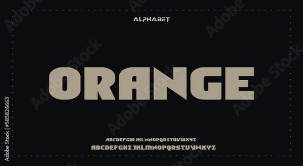 Fototapeta Abstract Fashion Best font alphabet. Minimal modern urban fonts for logo, brand, fashion, Heading etc. Typography typeface uppercase lowercase and number. vector illustration full Premium look