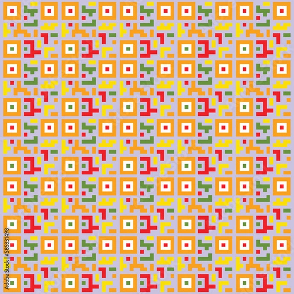 Obraz Seamless pattern with multicolored squares. Geometric background.