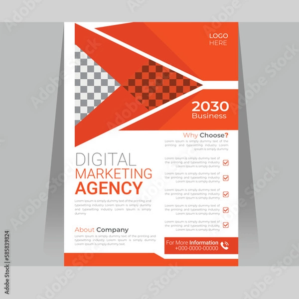 Obraz Modern business trending creative social media marketing flyer design