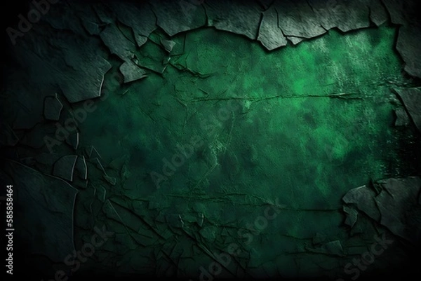 Fototapeta green slate background - grunge texture created with ia