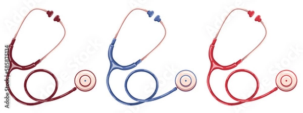 Obraz Set of stethoscopes.