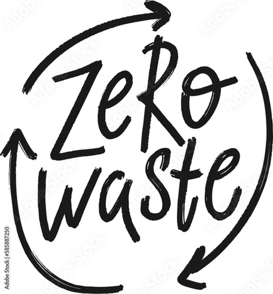 Fototapeta Zero waste vector linear icon